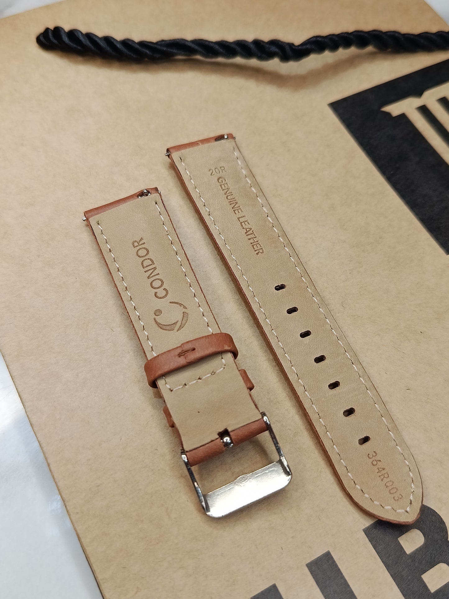 Condor 20mm Leather strap for Men's