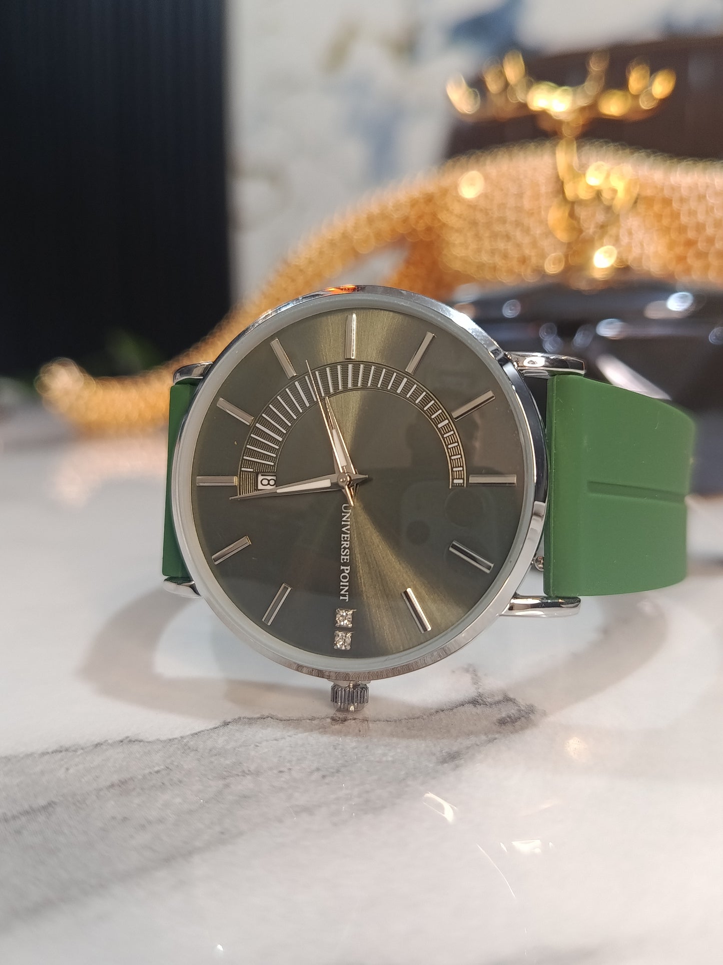 Universe Point Olive Green Dial Men's Watch