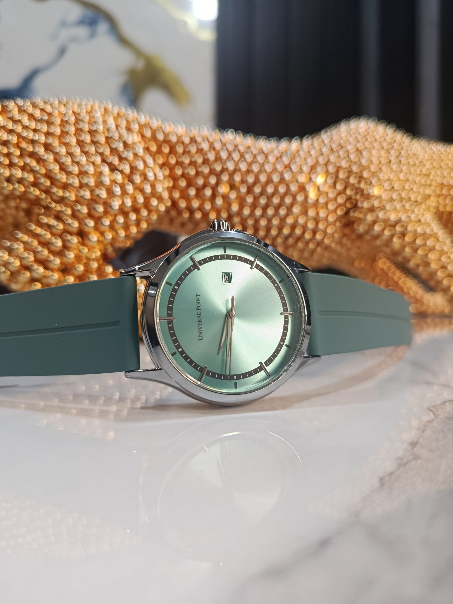 Universe Point Men's Up-1986 Silicone Strap Watch