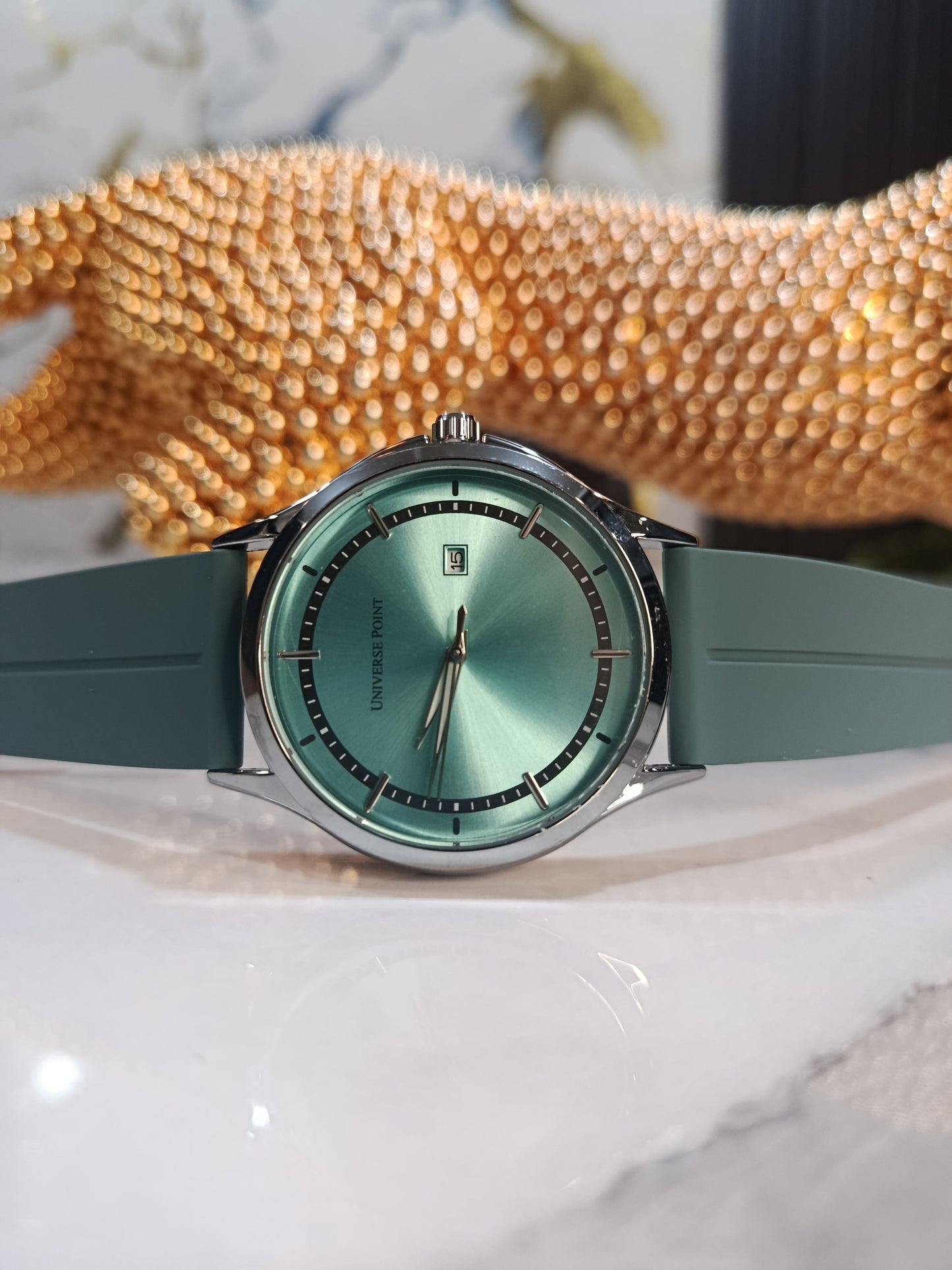 Universe Point Men's Up-1986 Silicone Strap Watch