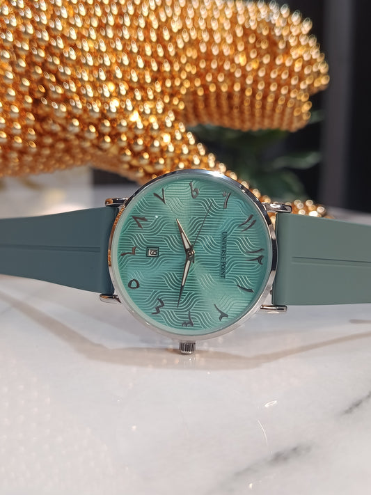 Universe Point Arabic Dial Sea Green Men's Watch