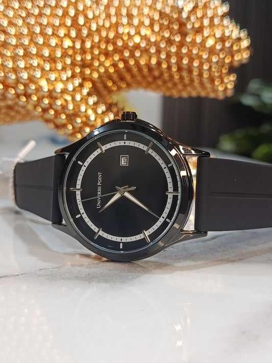 Universe Point 1988 Series Black Dial Magnetic Lock Watch