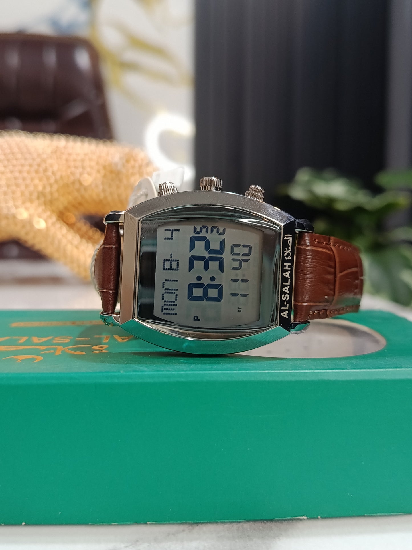 Al Salah Digital leather Strap Watch Al3336