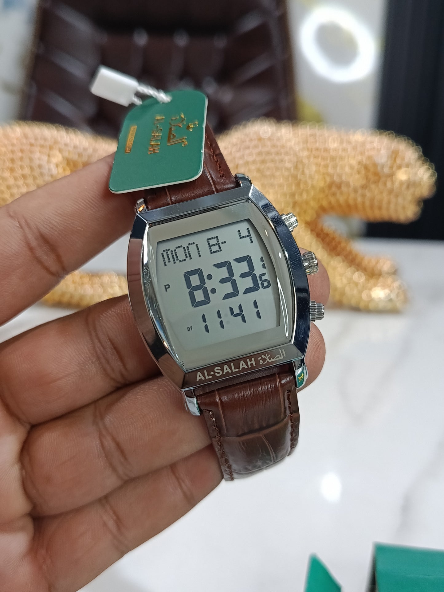 Al Salah Digital leather Strap Watch Al3336