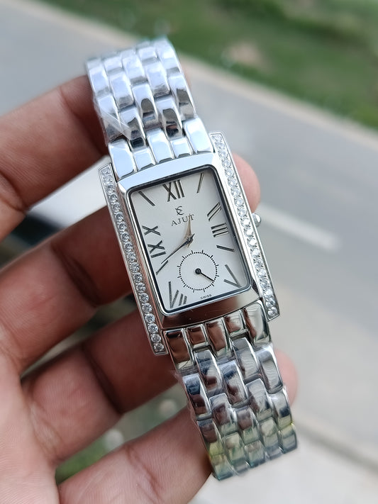 Ajut Swiss Down Indicator Men's Watch White Dial