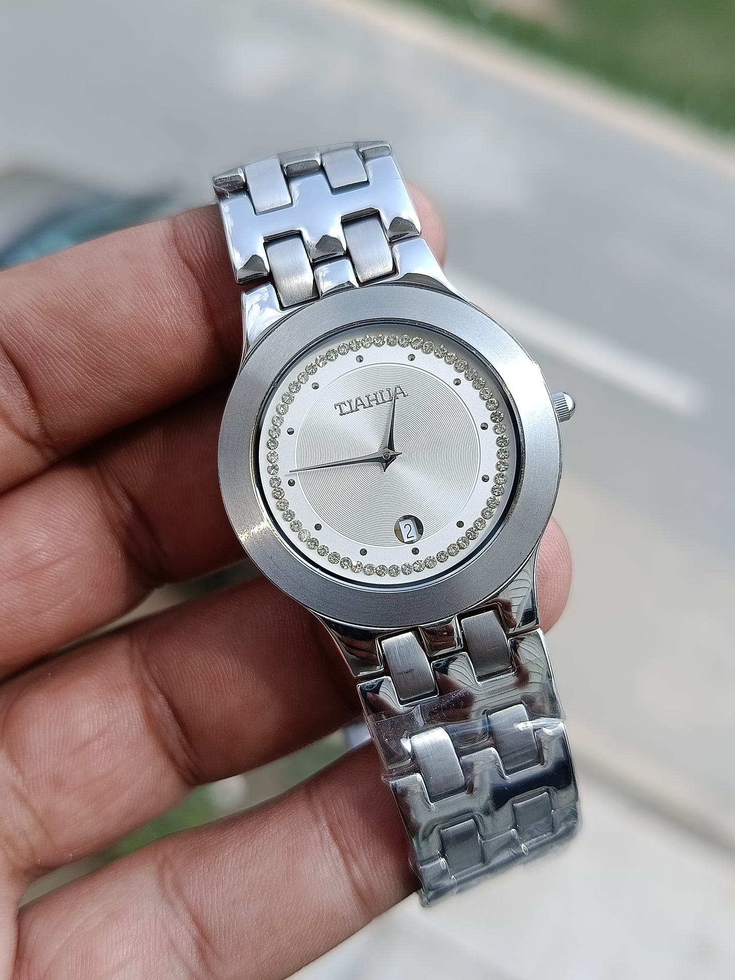 Tiahua Slim Stainless Steel Men's Watch