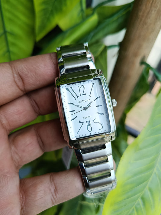 Mamona Square Dial Men's Watch Stainless Steel