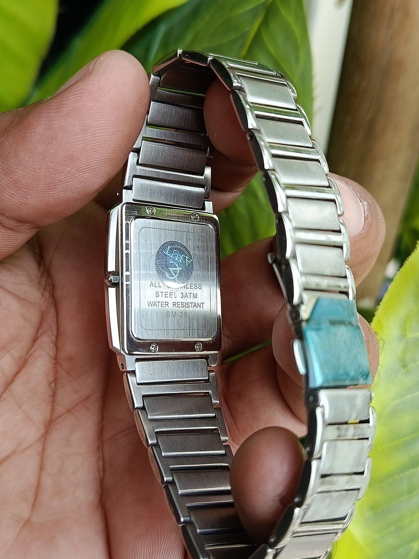 Ajut Sm-25 Square Navy Blue Dial Watch