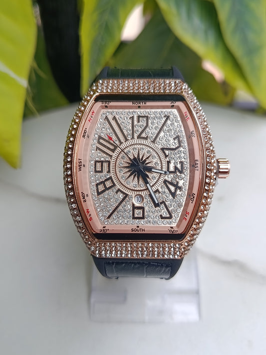 Men's Big Dial Iced Dial Watch