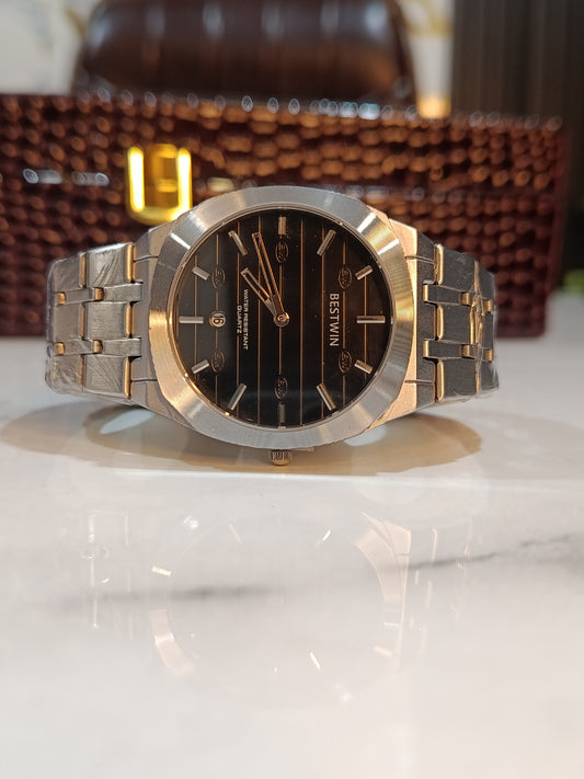 Bestwin Black Dial Slim 227 Series Watch