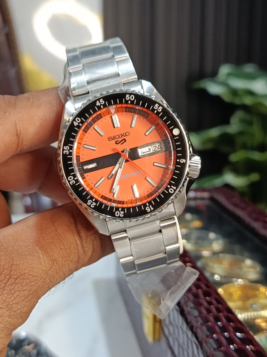 Seiko Mode Automatic Orange Dial Men's Watch