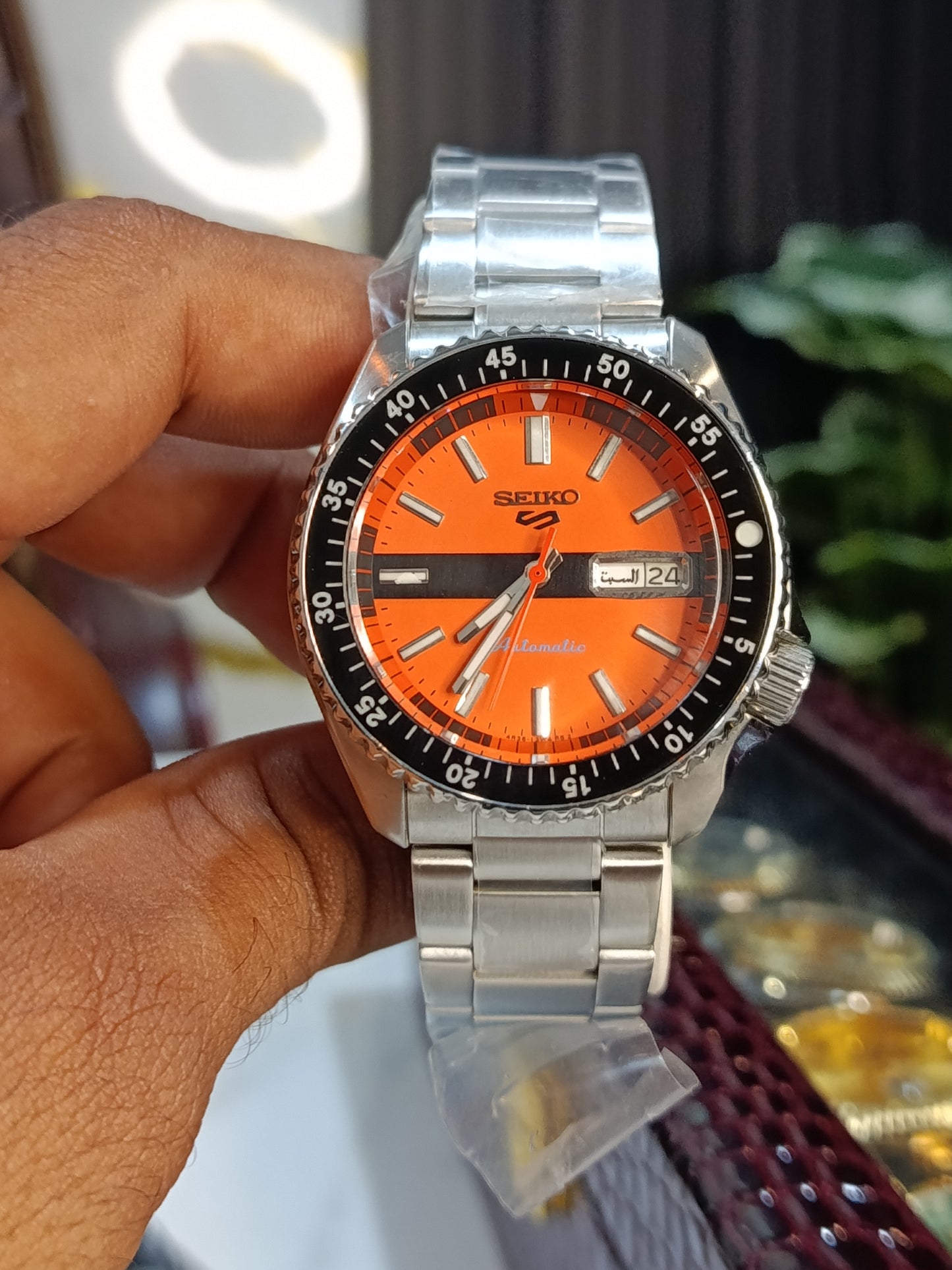 Seiko Mode Automatic Orange Dial Men's Watch