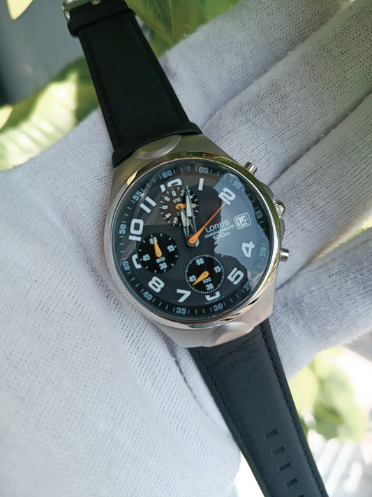 Lorus By Seiko Chronograph Orange Sub Needle's Watch