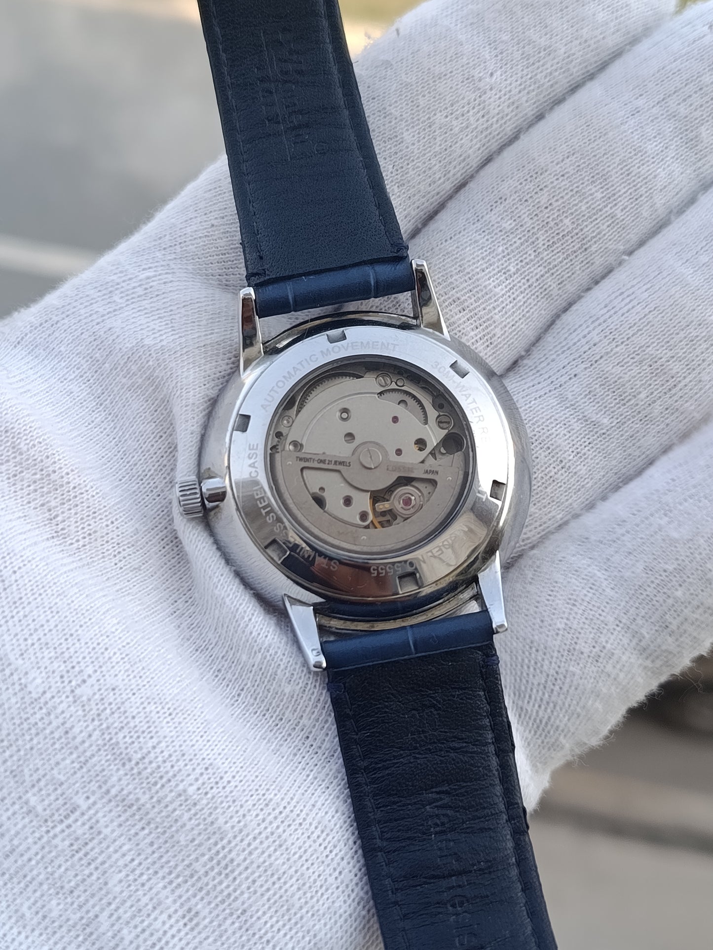 Play Boy Automatic Men's Leather Strap Watch