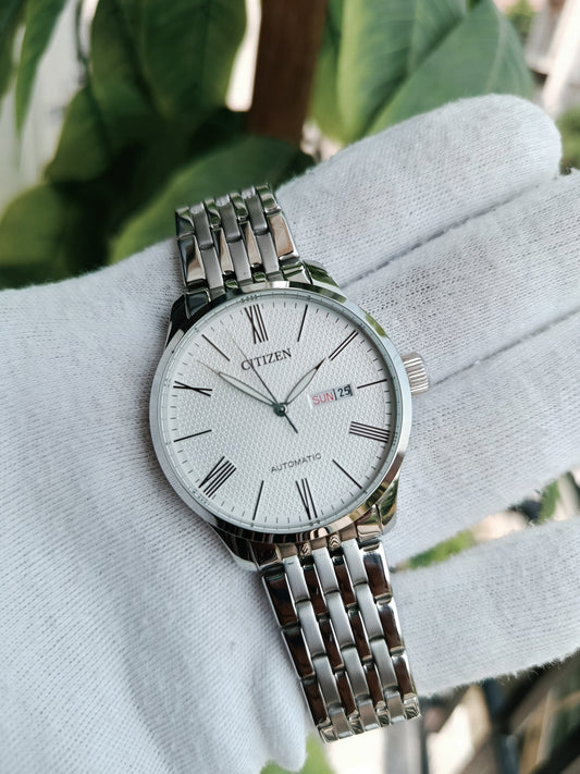 Citizen Automatic Watch NH8350-59B | Kanji Date | Silver Steel Strap