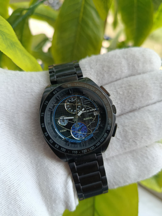 CABANE de Zucca AJGW001 Men’s Quartz Watch – Unique Planet Dial Design