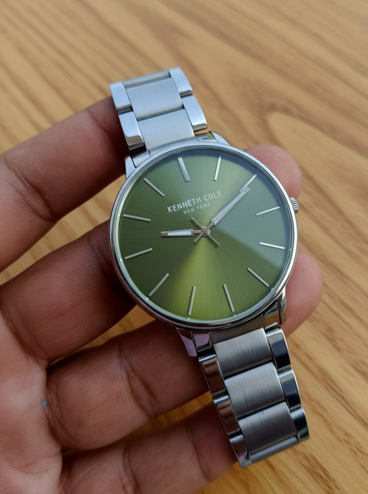 Kenneth Cole KC15059002 – Men’s Stainless Steel Olive Green Dial Analog Watch