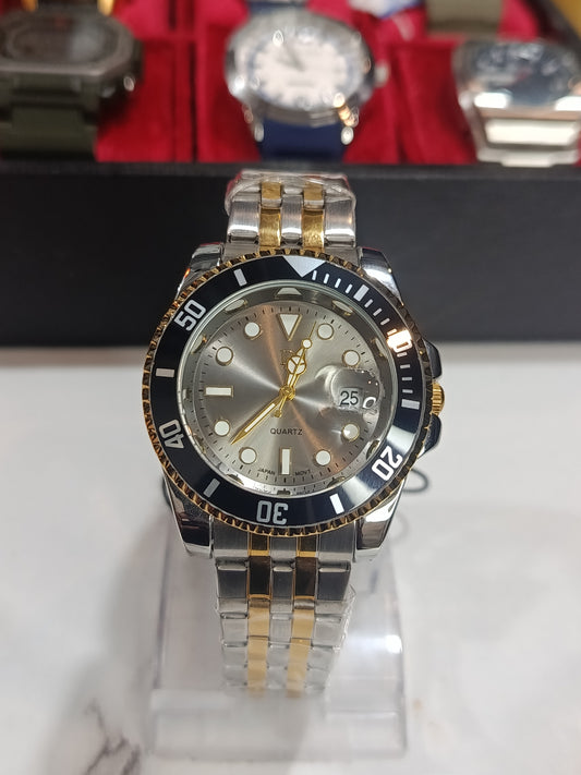 De Lawrence Double Tone Black Dial Red Black Bezel