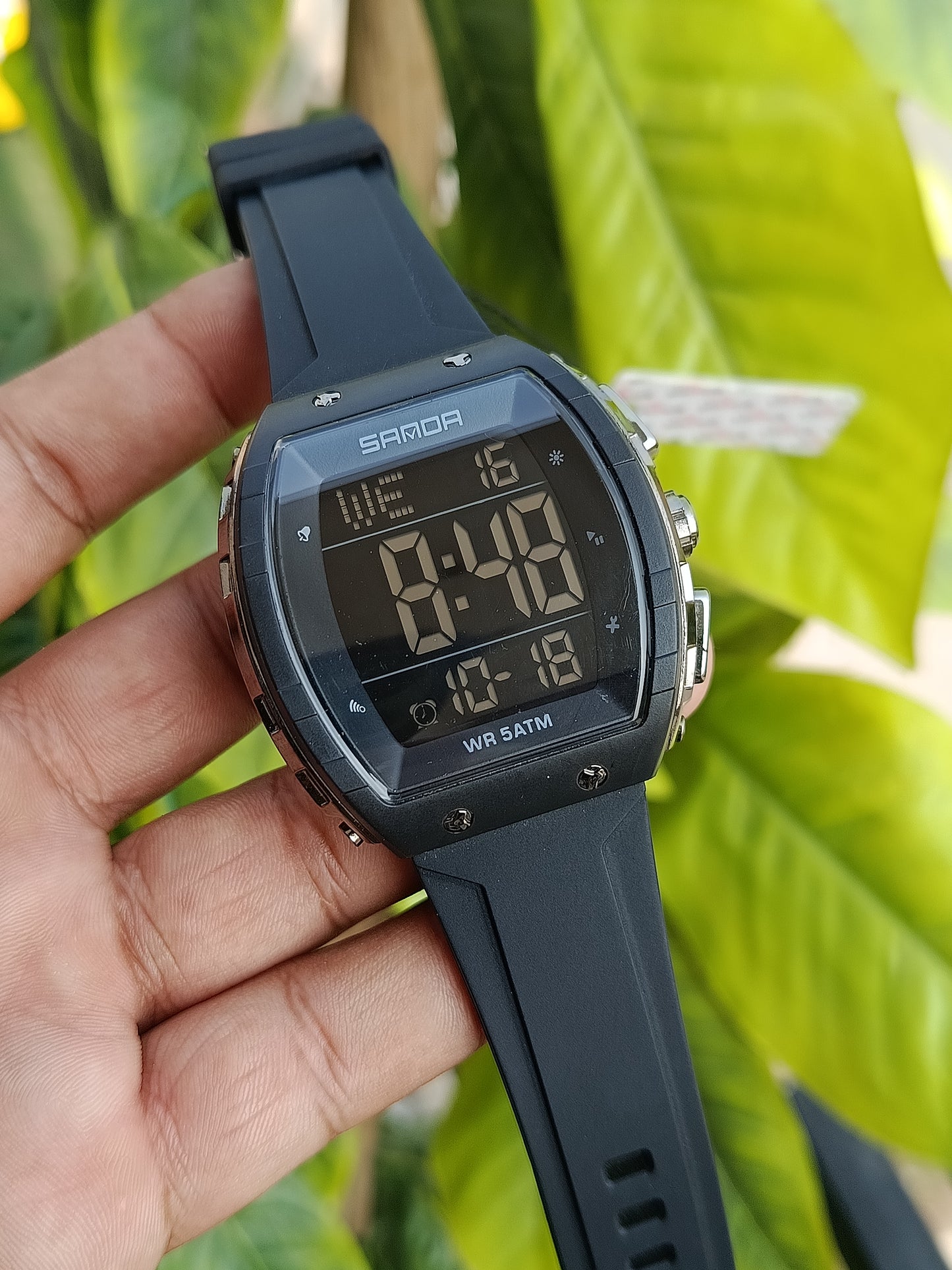 Sanda Dual Time Men's Multifunction Watch Black Colour