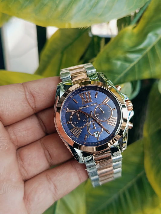 Michael Kors MK5606 Men’s Chronograph Watch – Black Dial Rose Gold Tone Stainless Steel