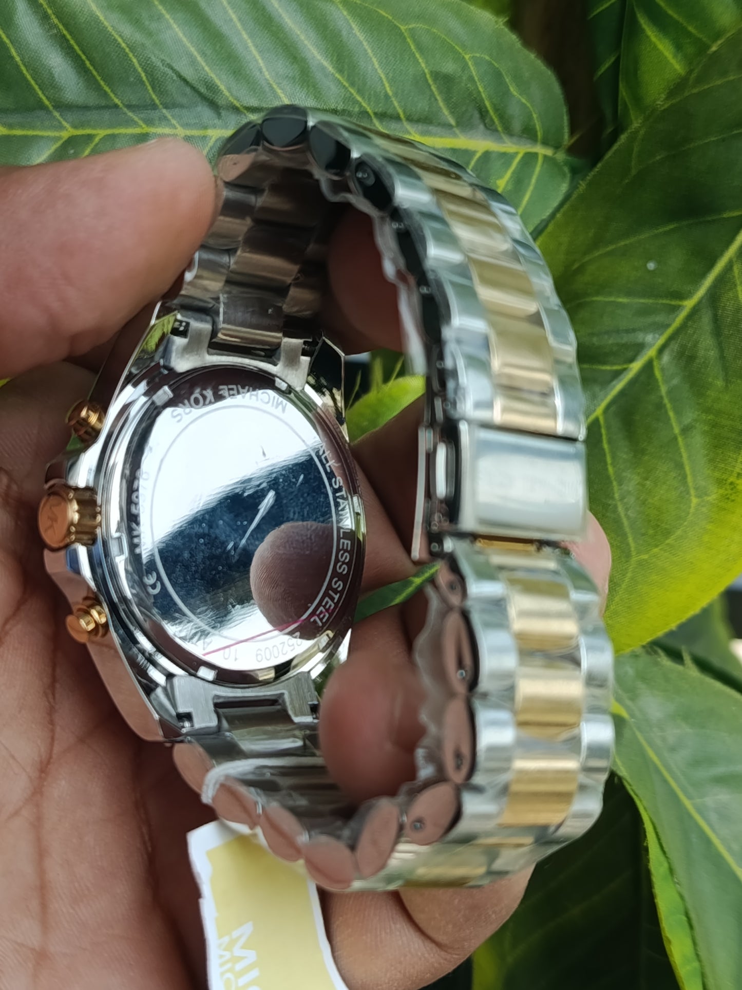 Michael Kors MK5976 Men’s Chronograph Watch – Blue Dial Two-Tone Gold & Silver Stainless Steel