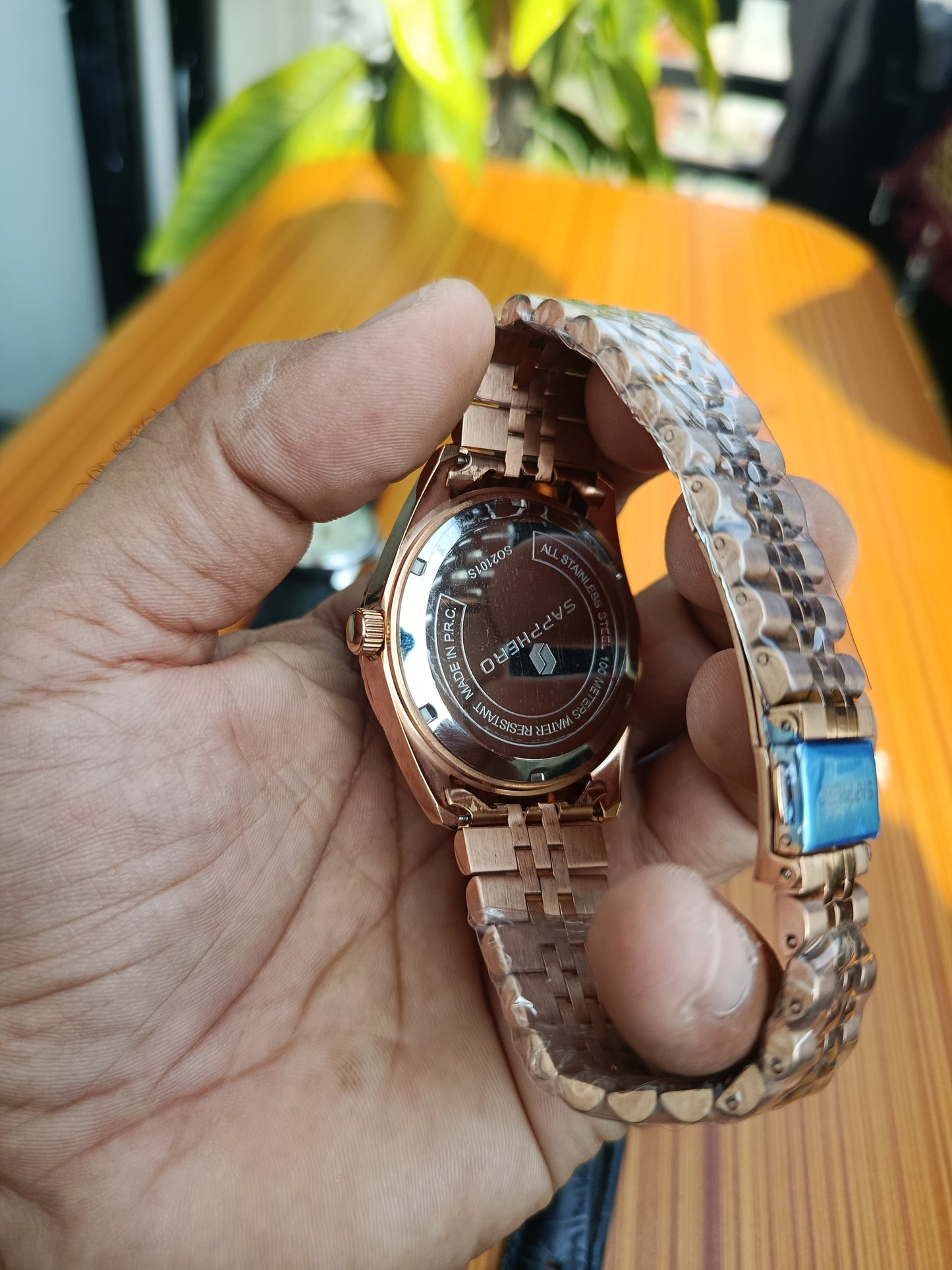 Sapperho Rose Gold Green Men's Watch