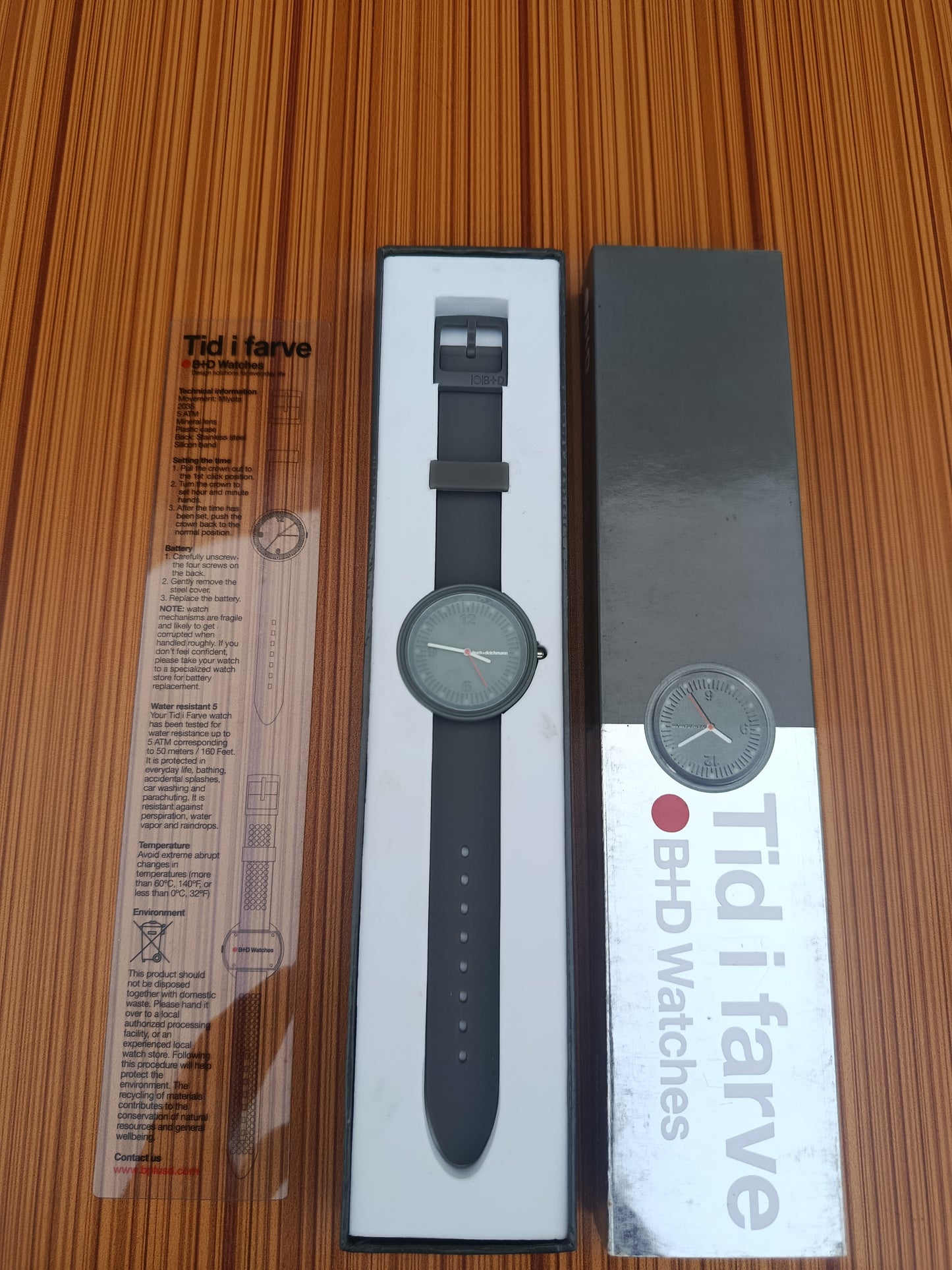 Tid i Farve Grey Men's Watch