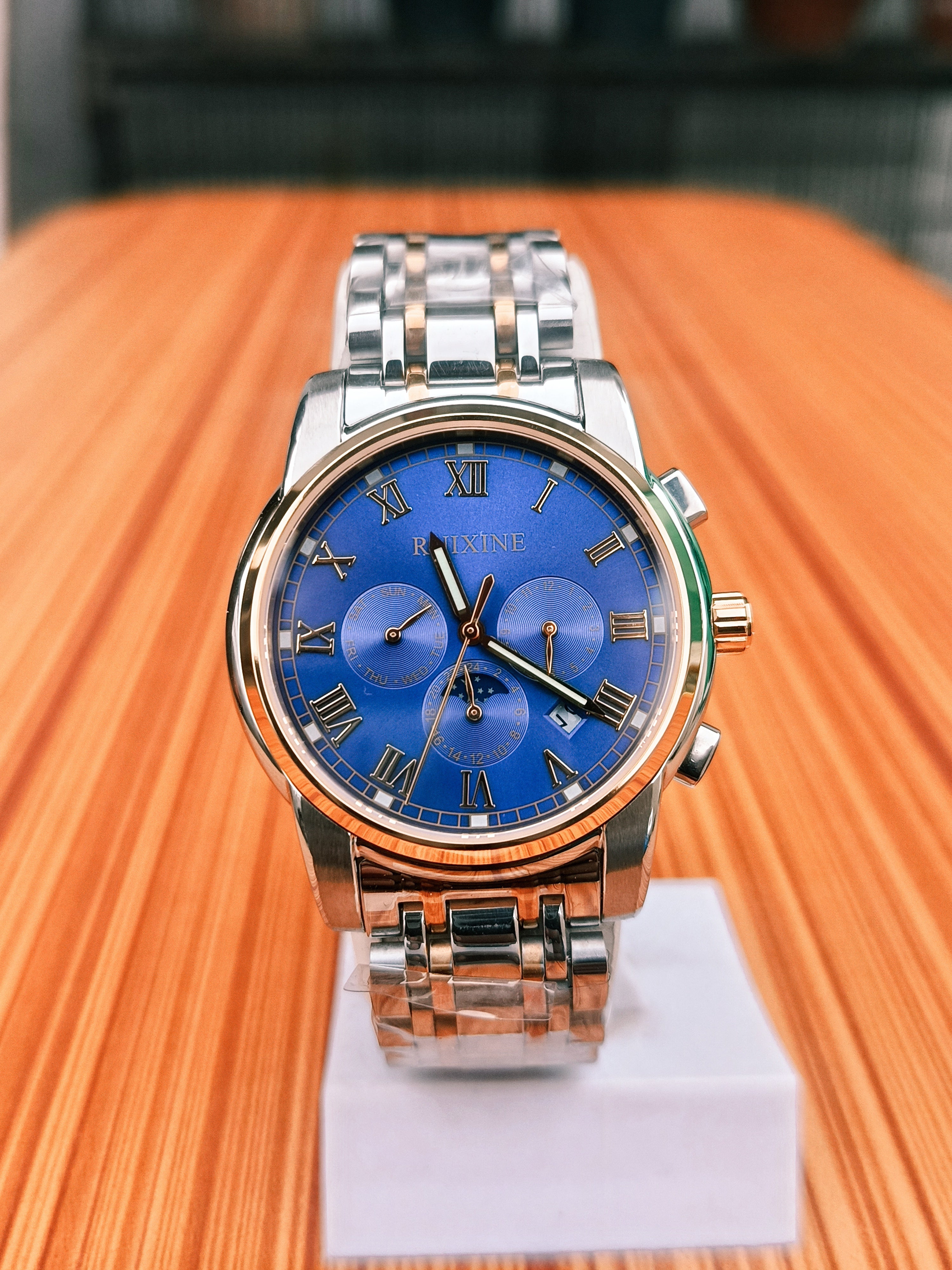 NO 76 ruichan商品 Ruixine Men's Moon phase Stainless Automatic Watch – ZWC & Co.