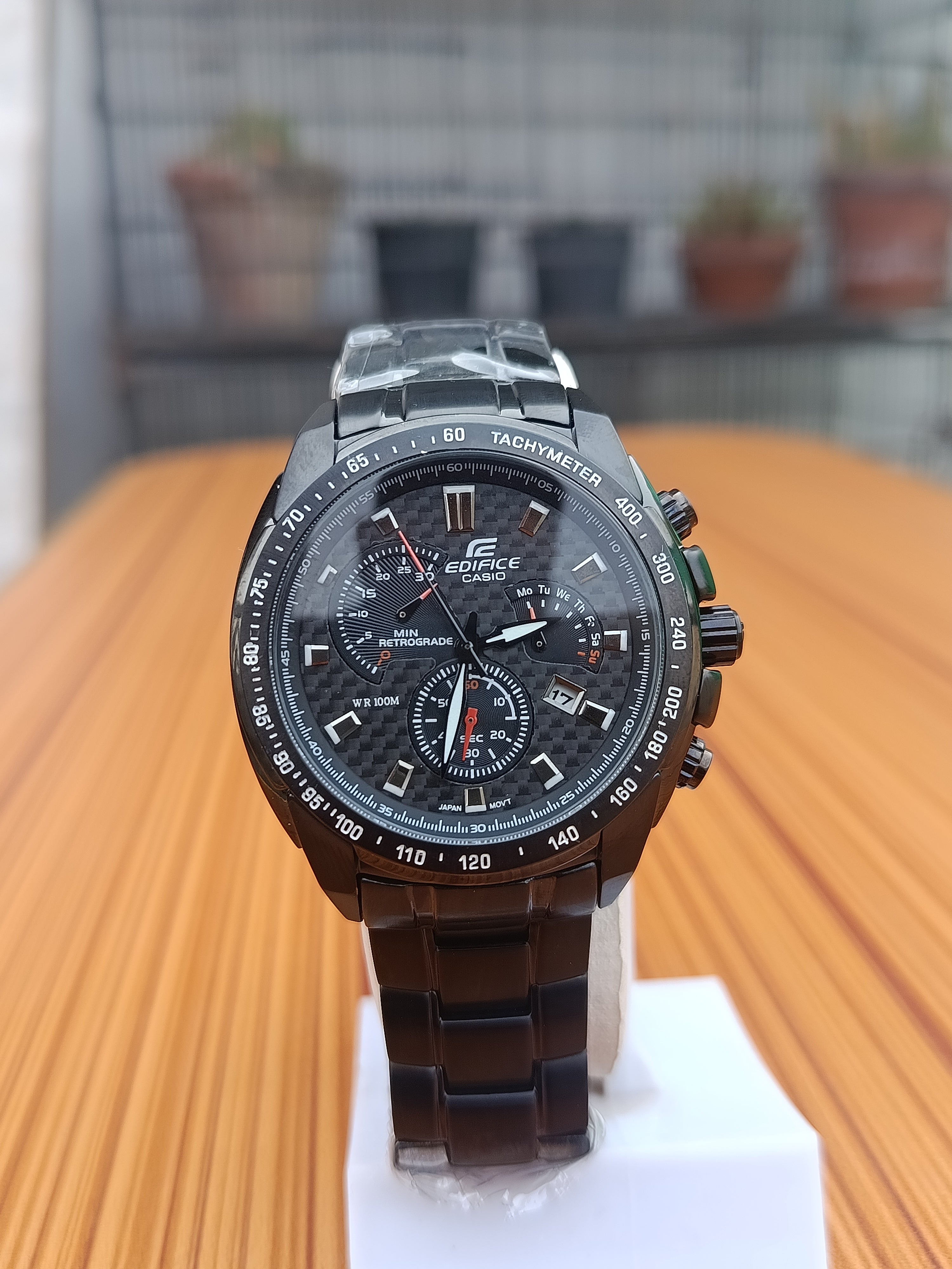 Casio Edifice Chronograph Black Dial Men's Watch – EF-521BK-1AV
