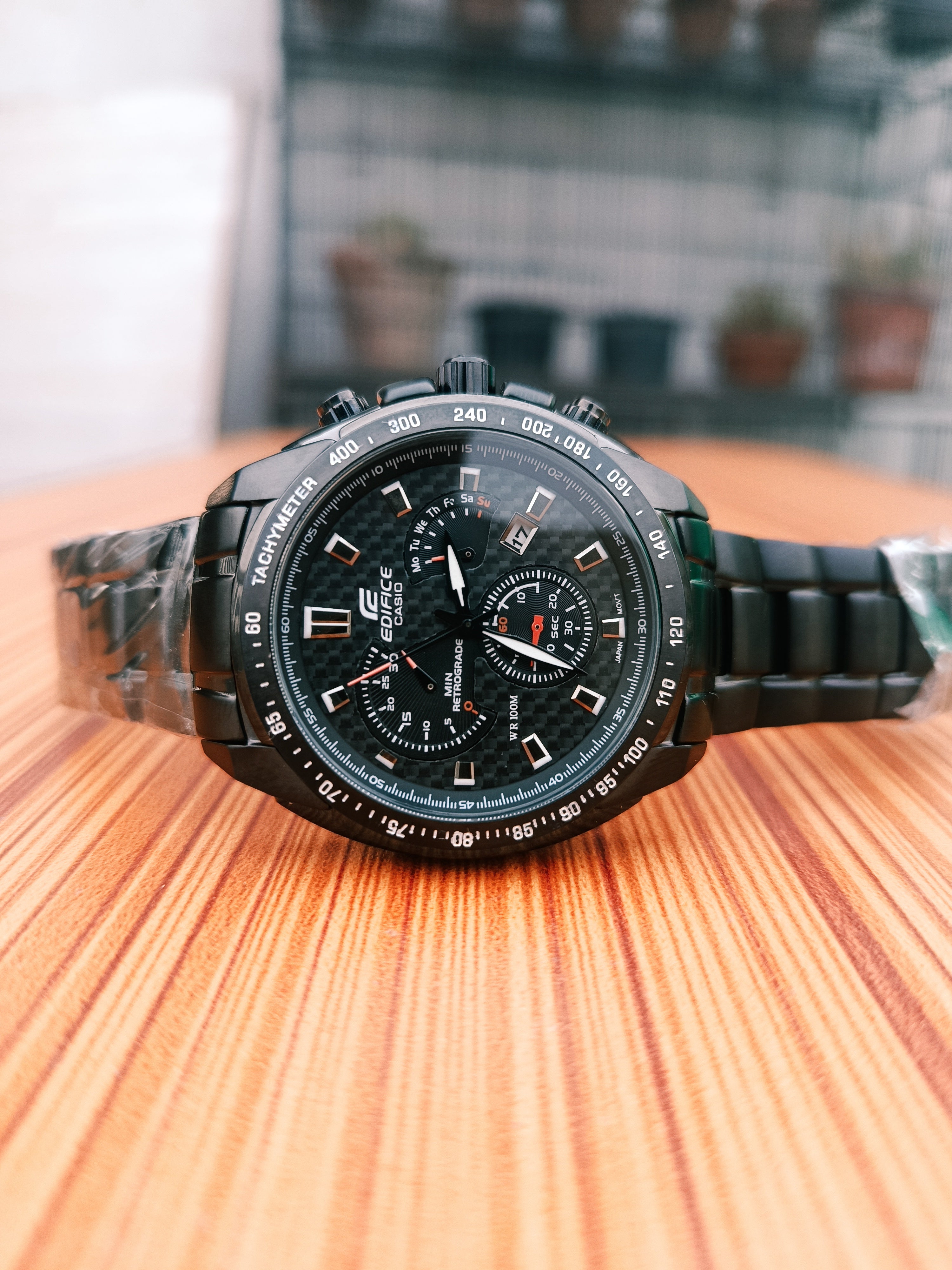 Casio Edifice Chronograph Black Dial Men's Watch – EF-521BK-1AV