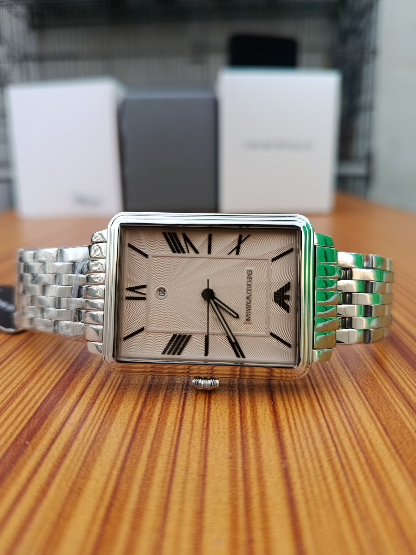 Emporio Armani Men’s Quartz Stainless Steel Black Dial Watch – AR1662