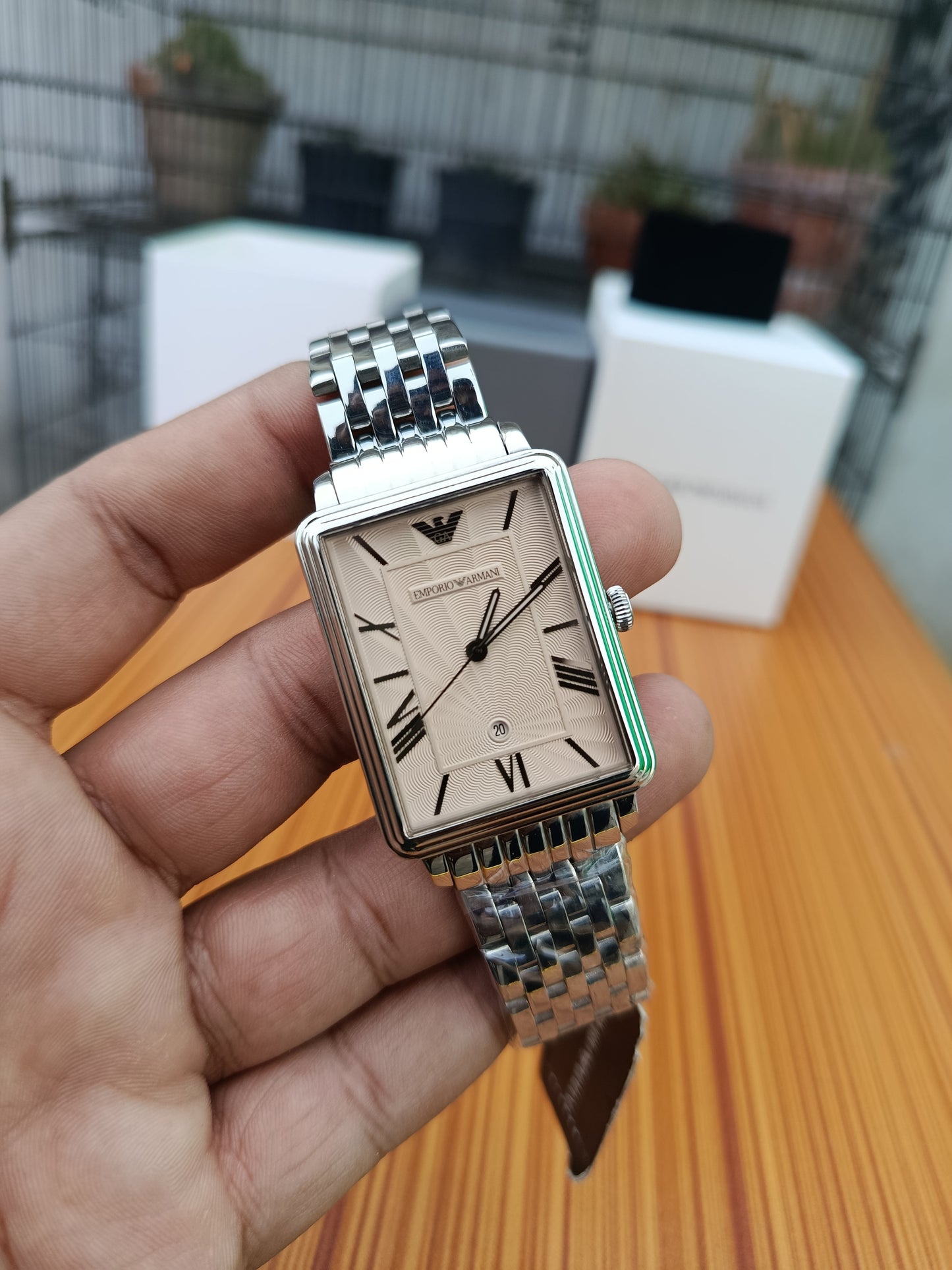 Emporio Armani Men’s Quartz Stainless Steel Black Dial Watch – AR1662