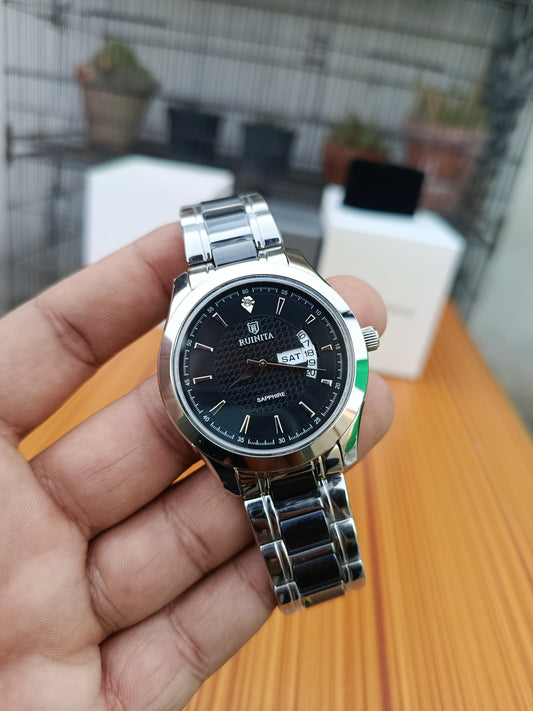 Ruinita Sapphire Ceramic Date and Date Men's Watch