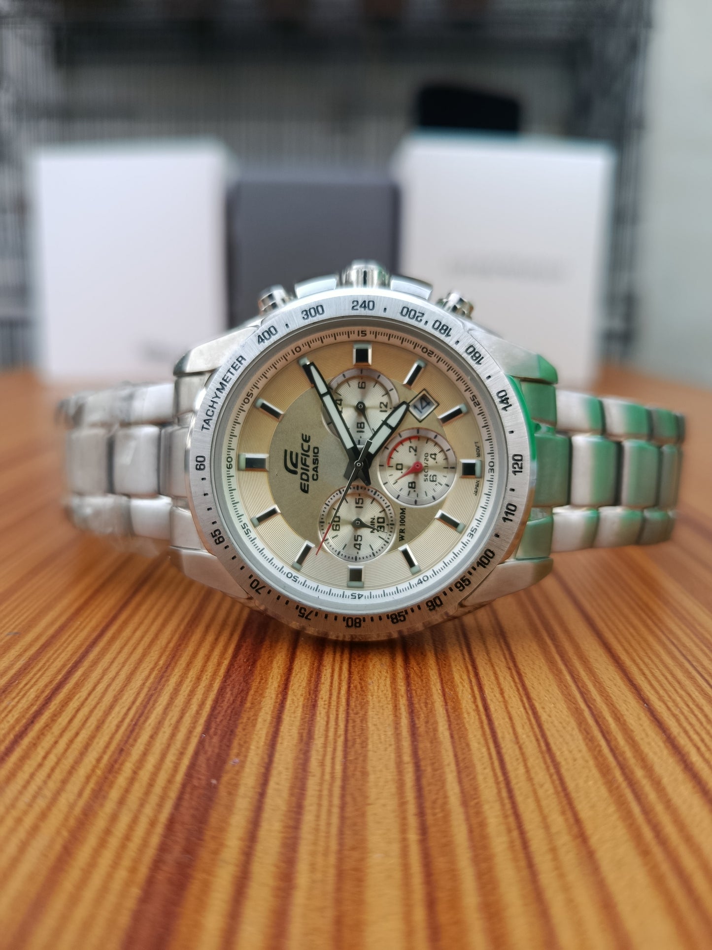 Casio Edifice Chronograph Stainless Steel Black Dial Men’s Watch – EFR-534