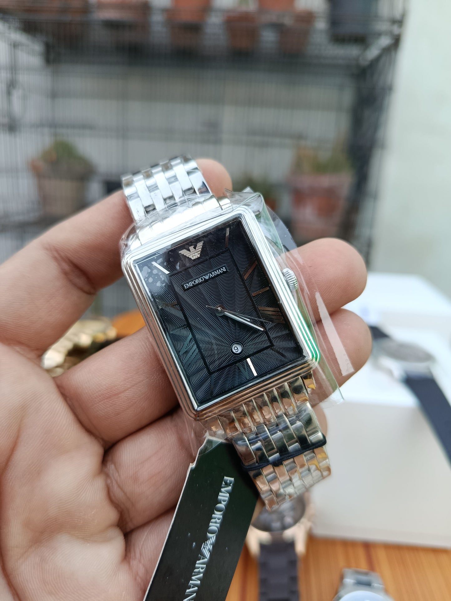 Emporio Armani Men’s Quartz Stainless Steel Black Dial Watch – AR1662