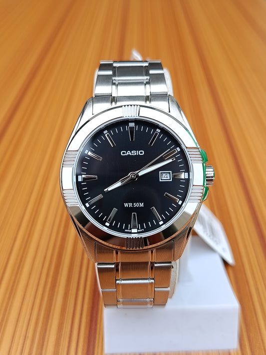 Casio Standard Stainless Steel Black Dial Quartz Men’s Watch – MTP-1308D-1AVDF
