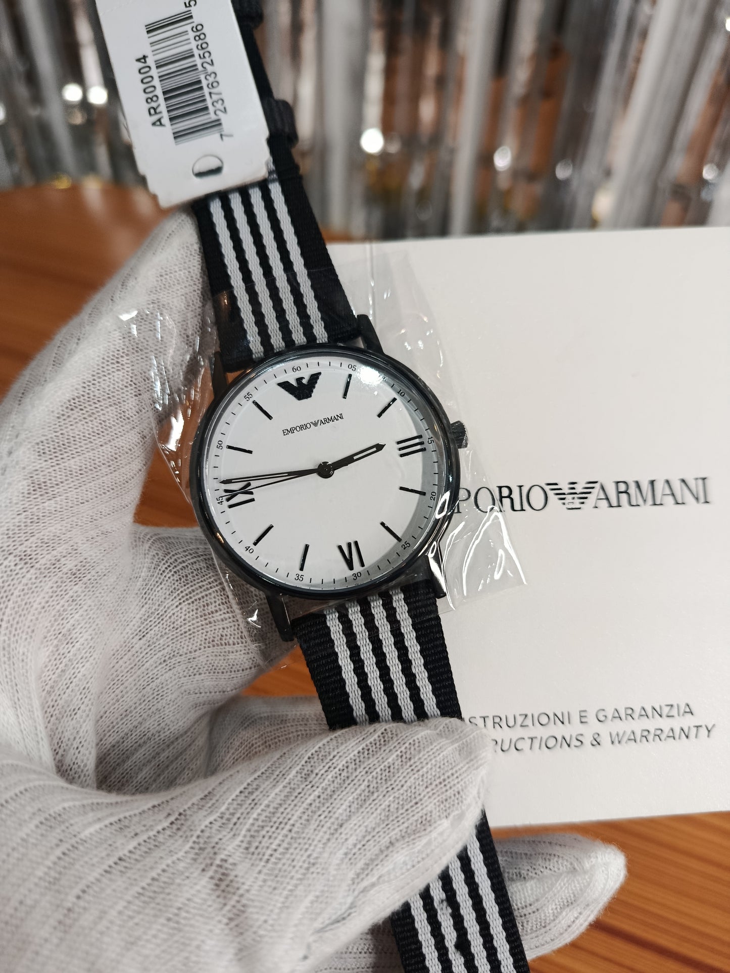 Emporio Armani AR80004 Men’s Analog Quartz Watch with Black Dial