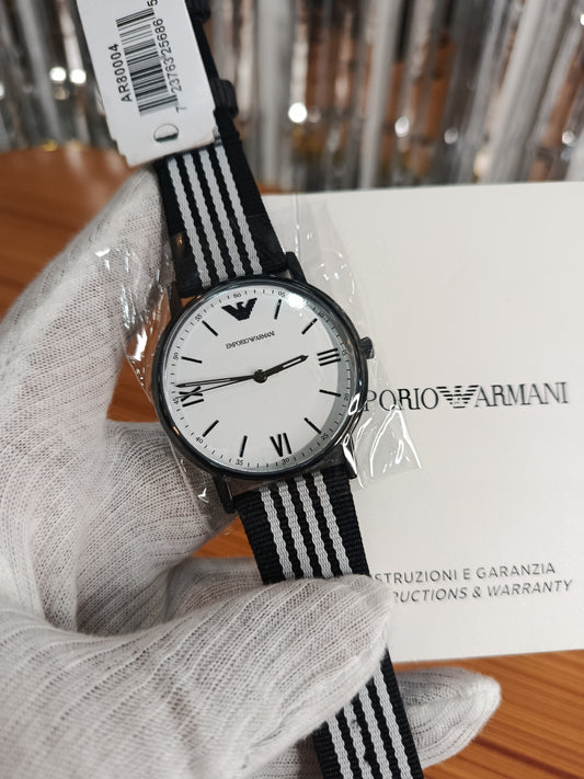 Emporio Armani AR80004 Men’s Analog Quartz Watch with Black Dial