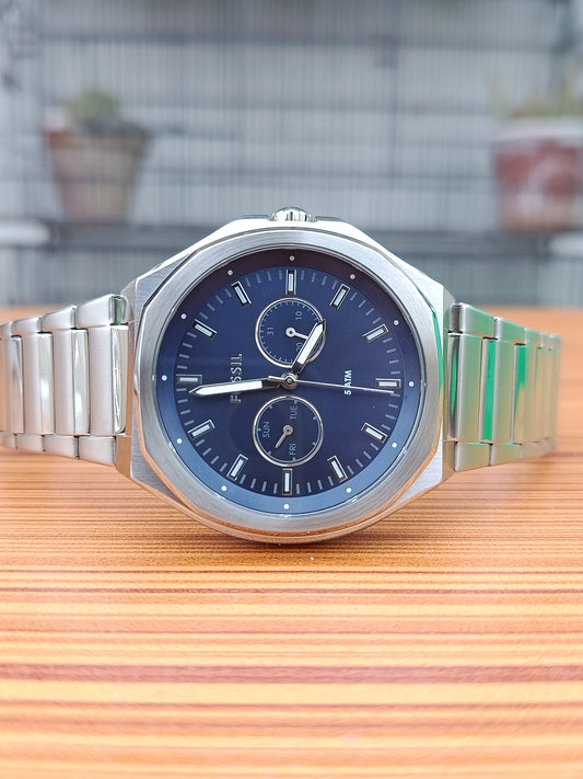 Fossil Evanston Men’s Silver Stainless Steel Chronograph Quartz Watch – BQ2610