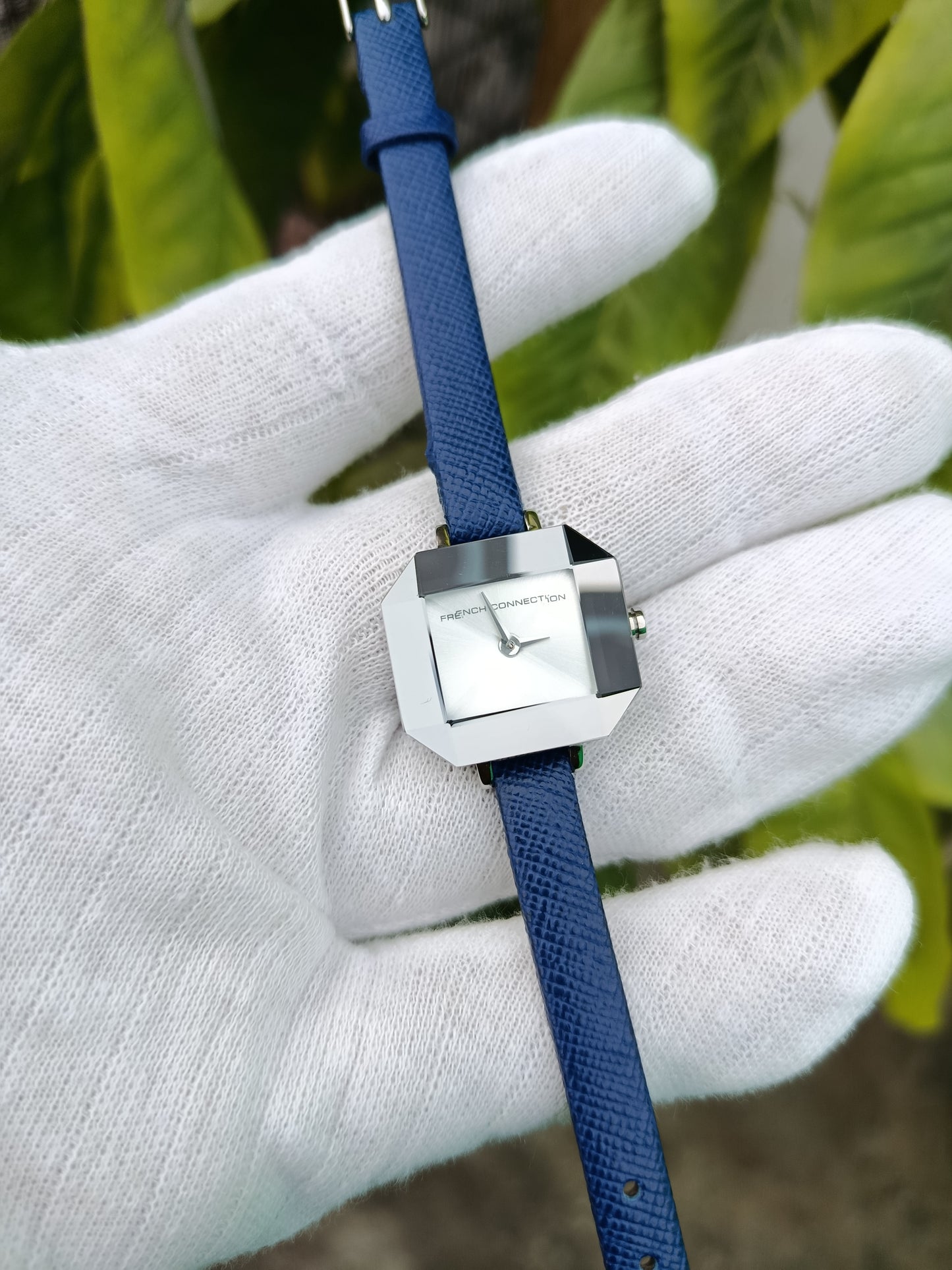 French Connection Women's Watch Blue Leather Strap