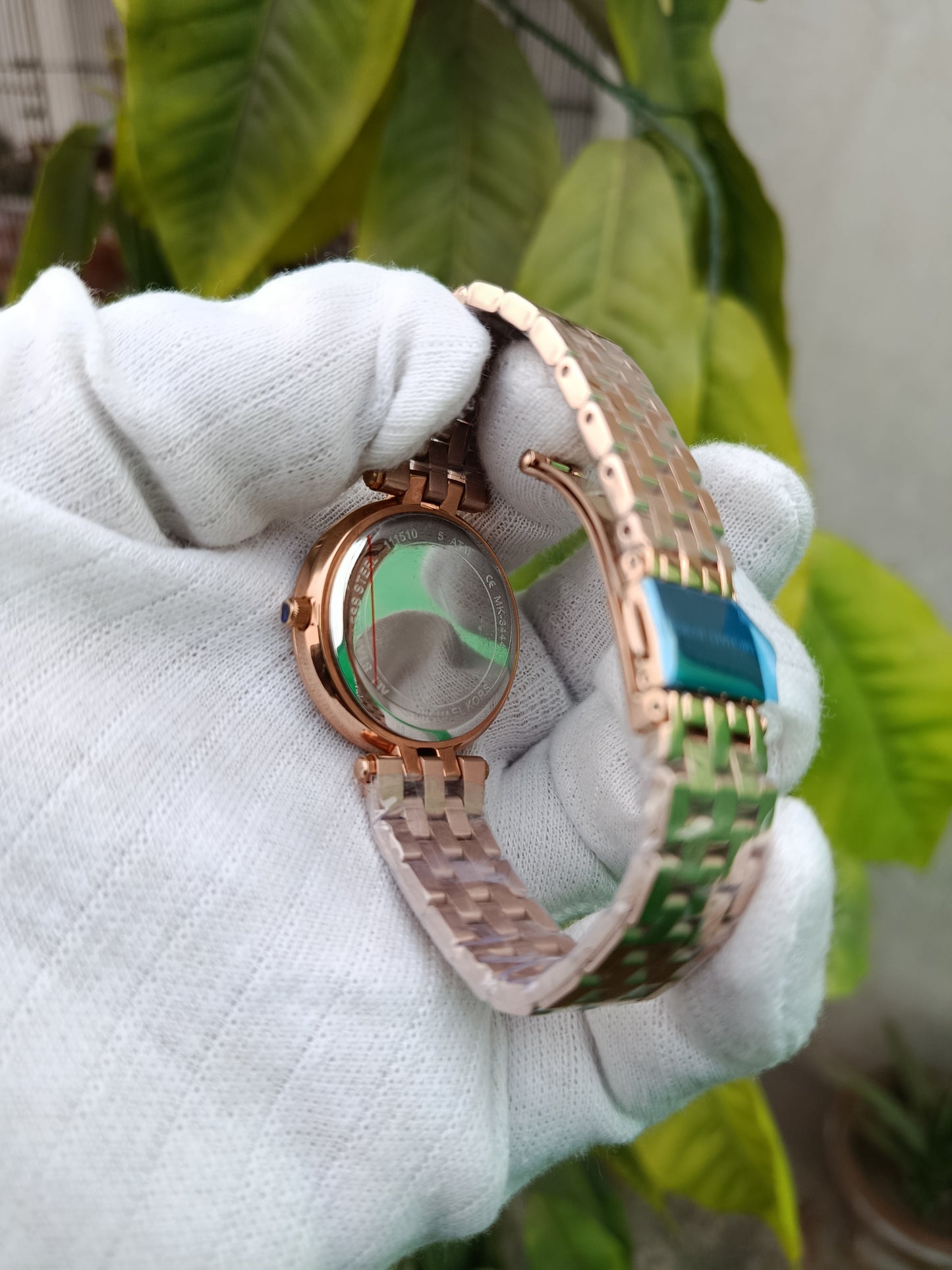 Michael Kors Darci Blue Dial Rose Gold-Tone Stainless Steel Ladies Watch – MK3406