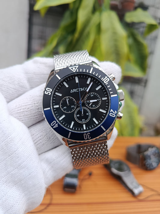 Arctik Oxcal Blue Men’s Watch | Blue Dial Stainless Steel Quartz