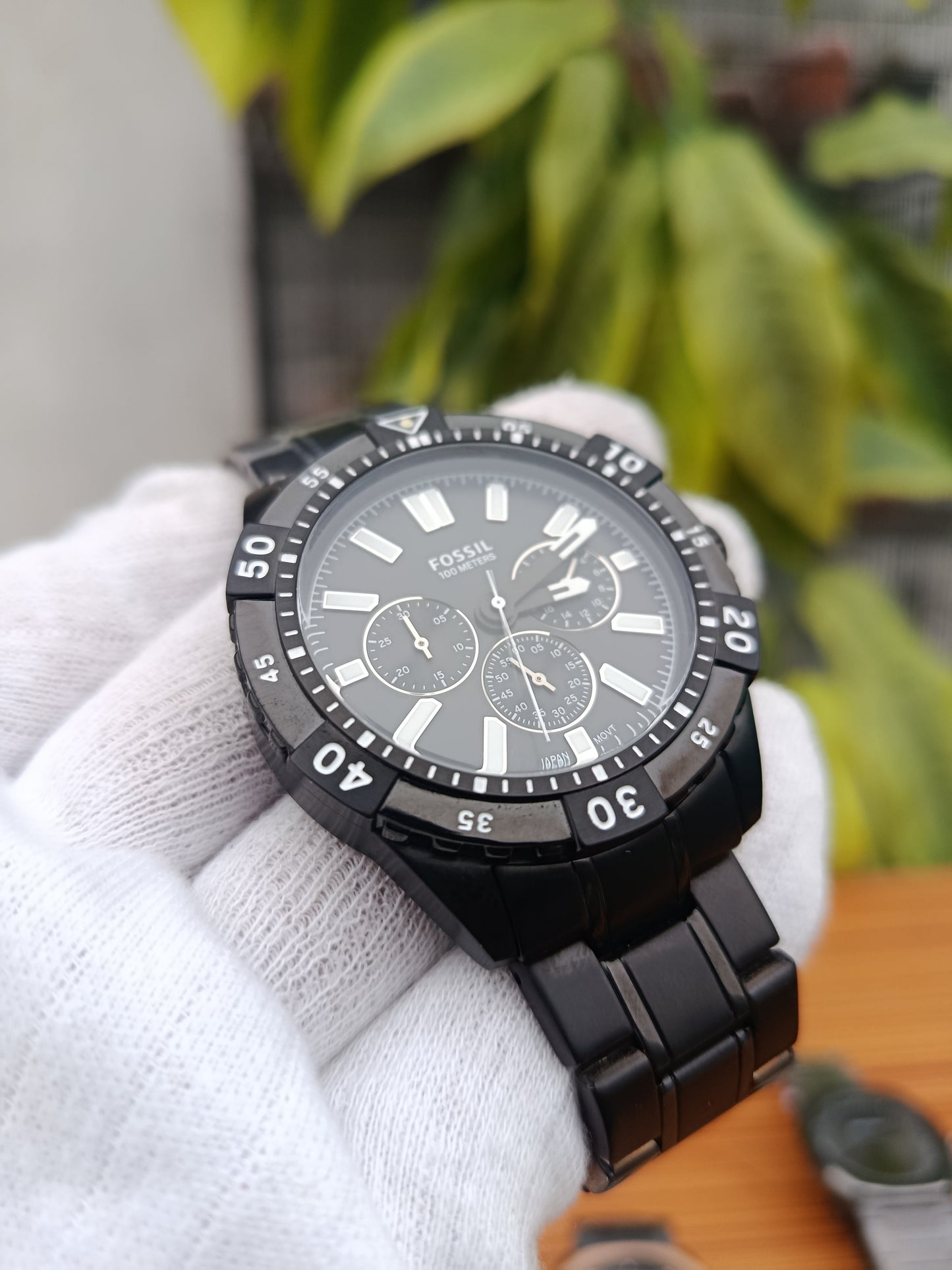 Fossil Garrett FS5773 Men’s Chronograph Watch | Black Dial Black Stainless Steel Quartz