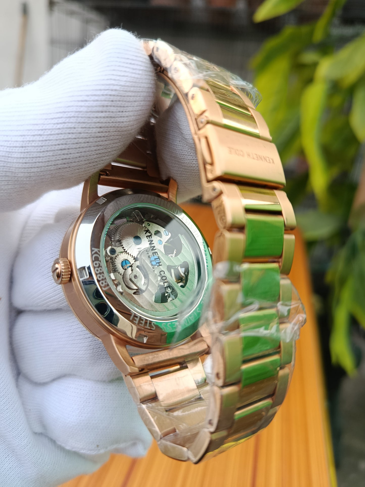 Kenneth Cole Men’s Skeleton Watch KC50054003 – Rose Gold-Tone Stainless Steel Luxury Timepiece