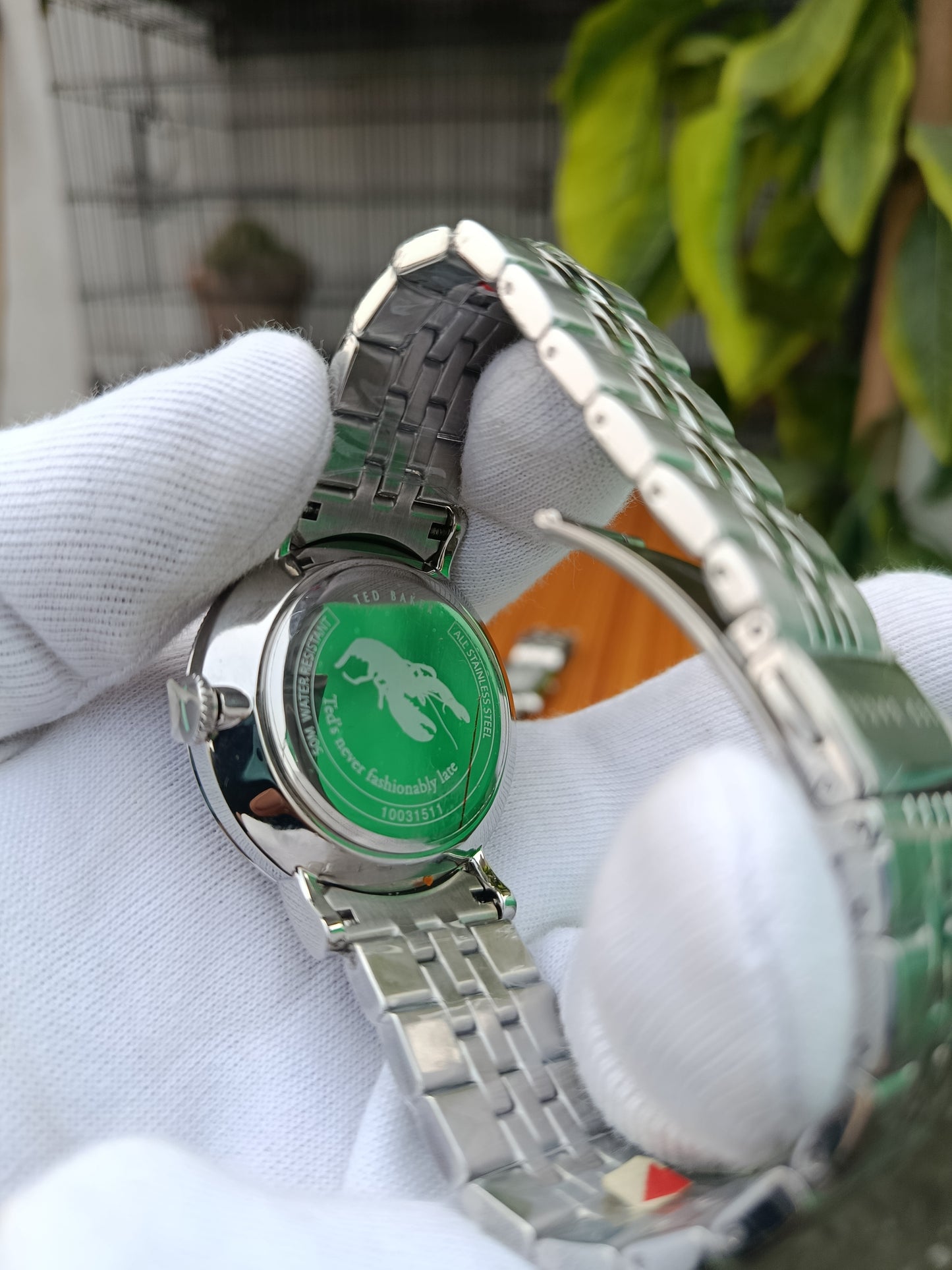 Ted Baker Men’s Watch 10031511 – Gunmetal Dial with Stainless Steel Link Bracelet