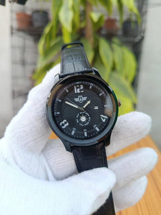 Roadster Men's Stainless Steel Black Watch