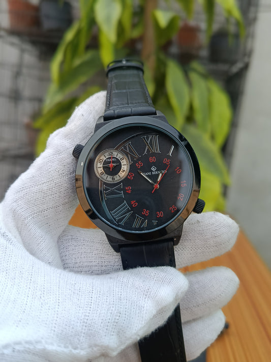Giani Bernard Analog Black Dial Men’s Dual Watch – GB-104E