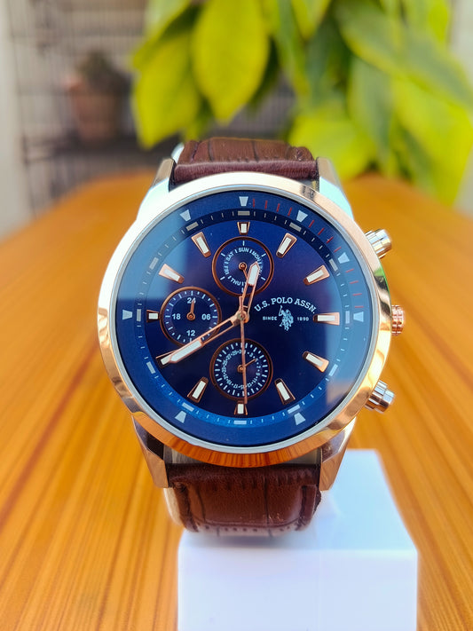 Us Polo Men's Blue Dial Multifunction Watch