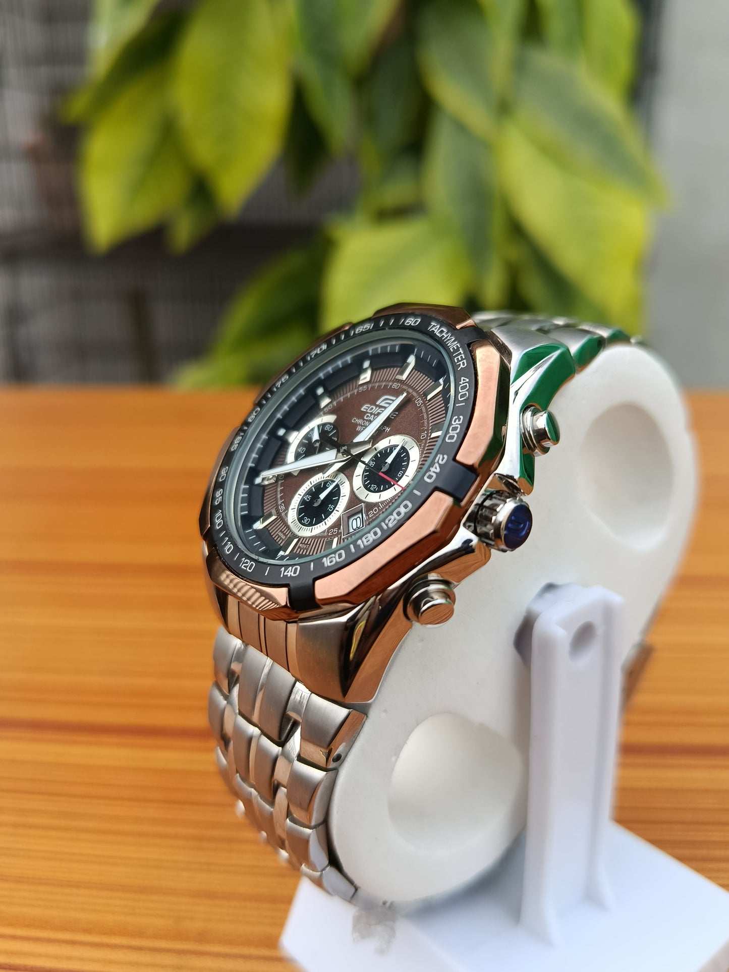 Casio Edifice EF-540D-5AVDF Men’s Chronograph Watch | Brown Dial | Stainless Steel