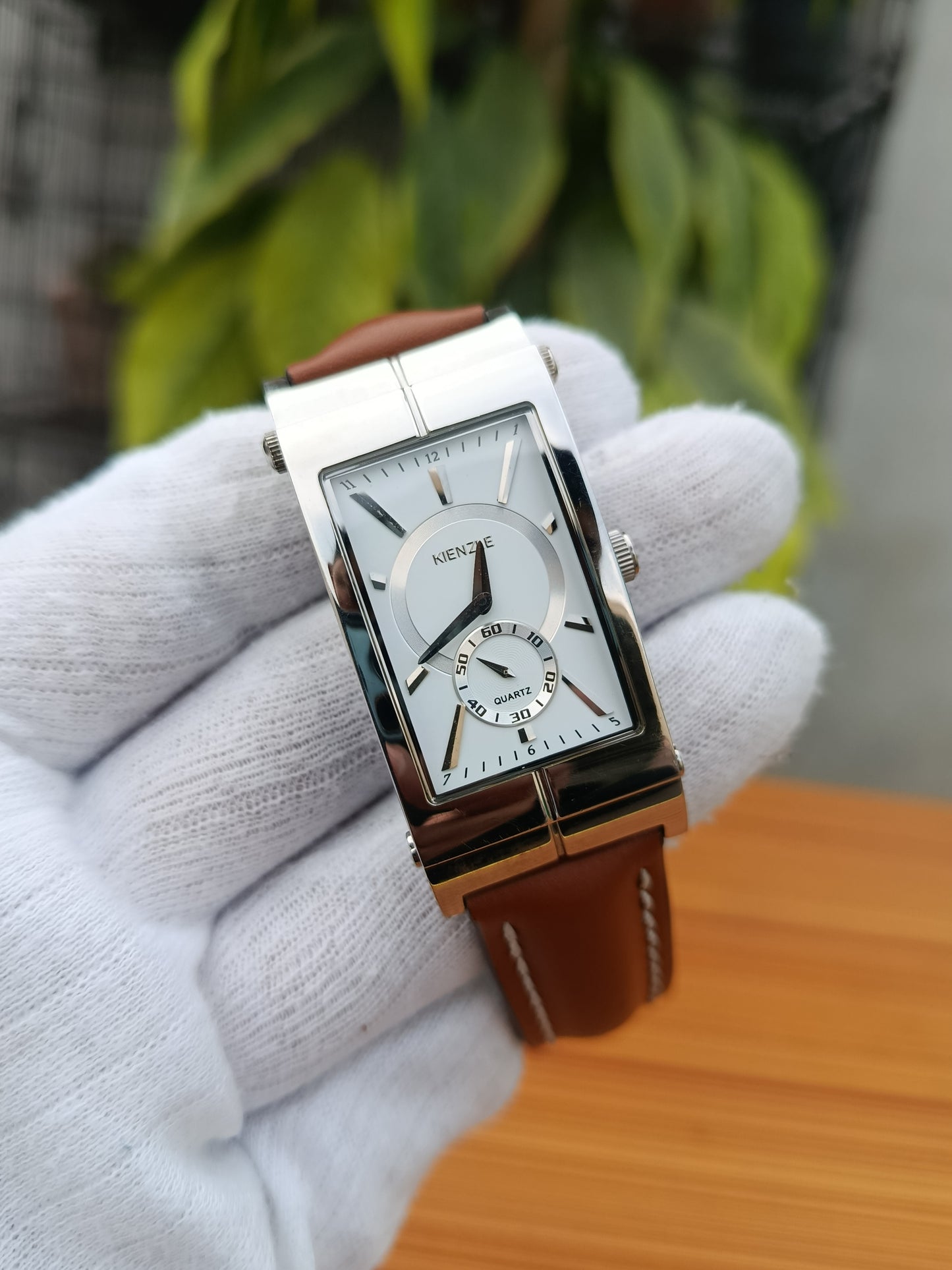 Kinzele Original Quartz Tank Shape Watch | Vintage Classic Design